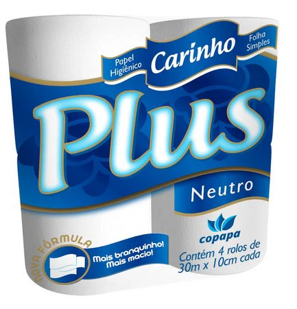 PAPEL HIG CARINHO PLUS FS 30M C/4RL NEUTRO